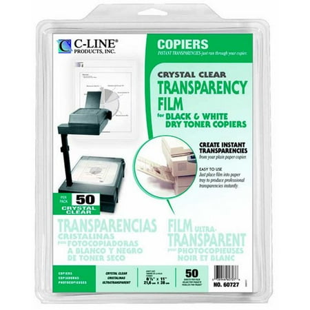 Overhead Copier Transparency Film - C-LINE PRODUCTS INC CLI60727 TRANSPARENCIES COPIER CLEAR-50 CT 8 1/2 X 11