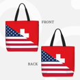 thumbnail image 2 of Fuzoiu USA Switzerland Print Durable Tote Bag,Shoulder Bag with Zipper Closure,Casual Tote's Handbag,for Daily Use, Shopping, School, Work, 2 of 7