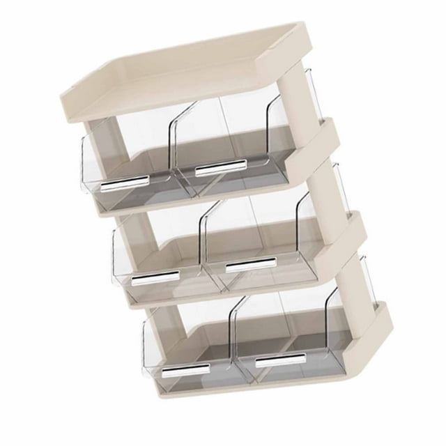 Tea Bag Organizer, Stackable Plastic Tea Bag Storage Holder with 3 Layer, Tea Packet Rack Teabag Shelf Tea Station Stand for Office