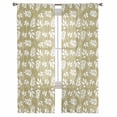 thumbnail image 2 of Yellow White Leaves Semi Sheer Window Curtains 72 Inches Long, Spring Pastoral Rustic Botanical Rod Pocket Voile Silky Chiffon Curtain Treatment Drapes for Kitchen, Living Room, 52"x72", 2 Panels, 2 of 9