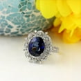 thumbnail image 6 of HeartsAndYou 5ct Natural Blue Sapphire Diana Inspired Engagement Ring 14k SOLID White Gold, 6 of 9