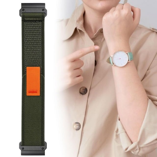 Correa de nailon fácil de quitar, fácil de instalar, piezas de repuesto, gancho para correa de pulsera deportiva Negro Gris