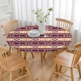 thumbnail image 3 of Elastic Round Tablecloth with Floral Boho Themes, 44 Inch Fits 38-42 Inch Tables Wrinkle Resistant, 3 of 7