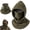 Dark Green, variant on Fleece Double Layer Integrated Hat, 3-in-1 Winter Warm Mask Hat for Neck Warmer