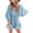 Blue, variant on Women Summer Romper with Ruffled Layered Beach Design
