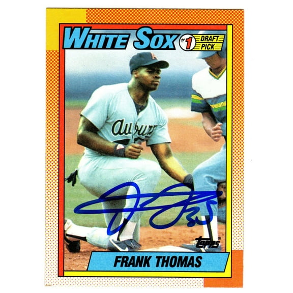 Frank Thomas Signed White Sox 1990 Topps Rookie Card #414