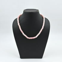 THE GEMS GRID Pink Opal Faceted Rondelle Necklace | 7-8mm Natural Gemstone Beads | Handmade Crystal Jewelry | 925 Sterling Silver | Elegant Gift for Women