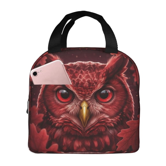 Owl Lunch Bag For Women, Insulated Lunch Tote Bags Reusable Lunch Box For Work Picnic Travel Large