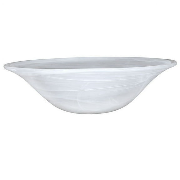 Aspen Creative 23142-11, Alabaster Glass Shade for Medium Base Socket Torchiere Lamp, Swag Lamp and Pendant,15" Diameter x 4-1/2" Height.