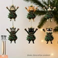 thumbnail image 6 of 2D Flat Wood Christmas Cat Ornaments for Holiday Decorations, 6 of 9