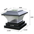 thumbnail image 5 of STRANDCHIC Solar Pillar Lights Stylish Outdoor Black Garden Lamp for Patio Balcony, 5 of 6