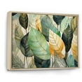 thumbnail image 2 of Designart "Tranquil Green And Yellow Leaves" Leaves Floater Framed Wall Decor, 2 of 5