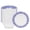 Blue, variant on Paper Bowls, 30 Count 8 oz Blue Porcelain Pattern Disposable Bowls, Thickened Leak-Proof Microwave Safe for Cereal, Salad, Soup, Birthday Parties, Picnic and Family Use