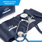 Primacare DS-9197-BLWM Professional Classic Series Manual Adult size Blood Pressure Kit, Emergency Bp kit with Stethoscope and Portable Leatherette Case, Nylon Cuff, Blue