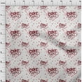 thumbnail image 4 of oneOone Polyester Spandex Brown Fabric Valentine Love Heart Dress Material Fabric Print Fabric By The Yard 56 Inch Wide, 4 of 4