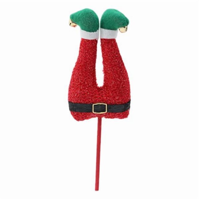 Christmas Pierna Topper Árbol Navidad Guirnalda Peluche Tela Fácil de Colocar Adecuada para Fiestas de Invierno Decoración de Jardines Oficinas S Rojo Negro Verde