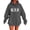 Dark Gray, variant on Hoodies For Women Preppy New York City Letter Print Fall Oversized Hoodies Casual Long Sleeve Pockets Pullover Tops