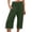Army Green, variant on Drovellove Women's Plus Size High Waisted Wide Leg Pants - Loose Fit Straight Leg Trousers with Elastic Waistband for Casual Beach Vacation or Boho Office Outfits