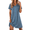 Flora Light Blue, variant on Women Zipper Robes Short Bathrobe Lightweight Mumu Duster House Coat with Pockets Soft Moo Moo Nightgown