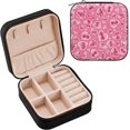 thumbnail image 6 of GZHJMY Valentine's Day Love Heart Mini Jewelry Box, Portable Leather Travel Small Jewelry Organizer Case for Earring, Necklace, Rings, Bracelets, 6 of 7
