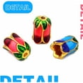 thumbnail image 5 of 16pcs Enamel Flower Bead Caps Alloy Flower Spacer Beads Caps Floral End Caps Terminators for DIY Necklace Bracelet Earring Jewelry Making Supplies, 2 Colors, 5 of 7