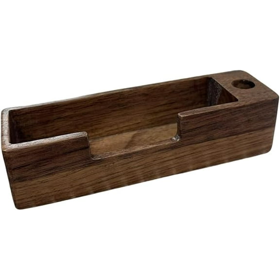 Woodamore Desk Business Card Holder, Wooden Office Card Holder Organizer