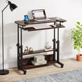 thumbnail image 3 of Portable Desk with Power Outlets, Height Adjustable Side Table Sofa Couch Bedside Laptop Computer Cart with USB Charging Ports, Mobile Small Standing Desk with Keyboard Tray, 3 of 7