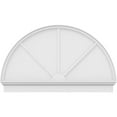 thumbnail image 3 of Ekena Millwork 58"W x 35-3/4"H x 2-3/4"P Half Round 3 Spoke Architectural Grade PVC Combination Pediment, 3 of 7