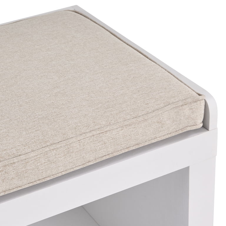 Better Homes & Gardens 3-Cube Storage Bench, White photo 5