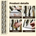 thumbnail image 5 of Marble StonePeel and Stick Wallpaper 17.7in x 9.8ft Abstract Marble Black White Gold Gray Stripes Contact Paper Vinyl Waterproof Self Adhesive Wall Paper for Bedroom Shelf Cabinet Renter Friendly, 5 of 8