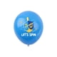 thumbnail image 2 of 12 globos de látex de Hanukkah, azul, amarillo y blanco, 12 unidades, 2 of 2