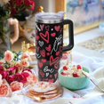 thumbnail image 3 of Valentines Tumbler 40 oz with Handle & Straw - Stainless Steel Insulated Cup, Leak Proof Lid Reusable, Valentine''s Gifts for Her, 3 of 6