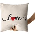 thumbnail image 4 of Valentines Day Pillow Covers Red Heart Love Throw Pillow Covers Happy Valentine''s Day Pillow Case Decorative Spring Farmhouse Decor Holiday Decorations Pillow Case 16x16 Set of 2, 4 of 6