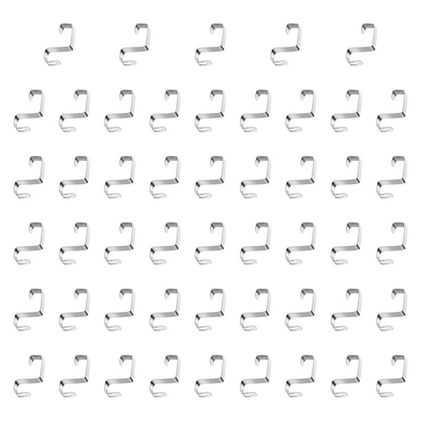 50 Mini ganchos para colgar canaletas Macarena para adornos de luces navideñas