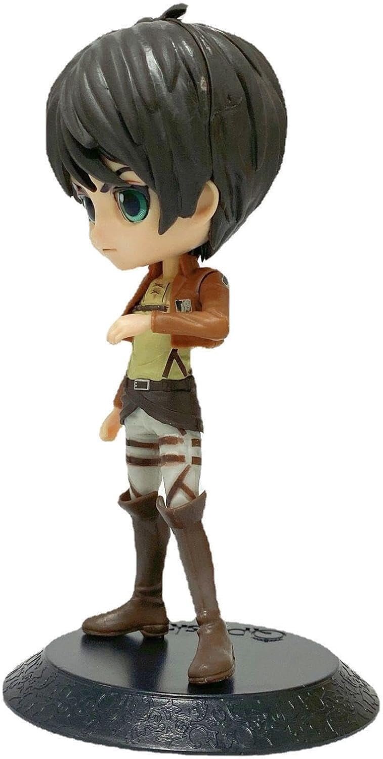 Newly Levi Ackerman Figure Mikasa Ackerman Figure Standing Q Version Big Head Anime Figures 14cm/5.5inch PVC Model Collectible for Anime Fans Gift (b)