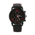 thumbnail image 2 of Naierhg Men Casual Quartz Analog Silicone Band Stainless Steel Round Sports Wrist Watch Red, 2 of 7