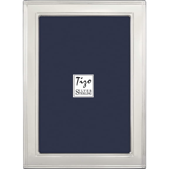 Fashion Sterling Silver Lined Edge 5X7 Photo Frame (7 X 7) Made In Italy gm19940