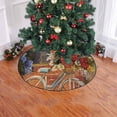 thumbnail image 2 of FMSHPON Bikea Bouquet of Flowers Xmas Christmas Tree Skirt Stand Mat for Holiday Party Decoration Indoor Outdoor 48 inches, 2 of 3