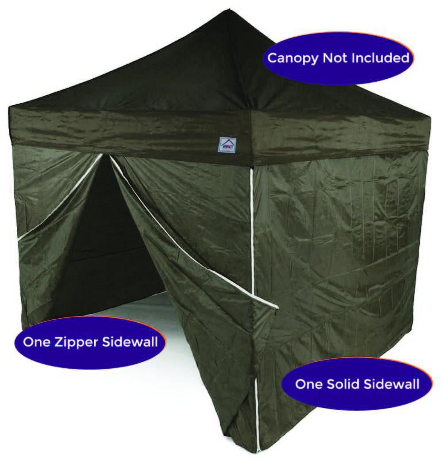 Impact Canopy Side Wall Kit, Canopy Walls for 10x10 Instant Pop Up Canopy Tent, Walls Only, Black