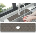 thumbnail image 2 of Kitchen Sink Splash Guard Faucet Mat -1 PC Super Absorbent Fast Drying Mat Sink Gadgets-Splash Guard Behind Faucet Drip Catcher for Kitchen, Bathroom,Sink Mat, Dish Drying Mat, Bathroom(23.5" X 5.5" ), 2 of 5