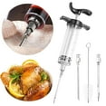 thumbnail image 2 of Meat Injector Syringe, Yghoky Meat 1 Oz Plastic Marinade Turkey Kit 2 Marinade Needles for Bbq Grill, 2 of 8