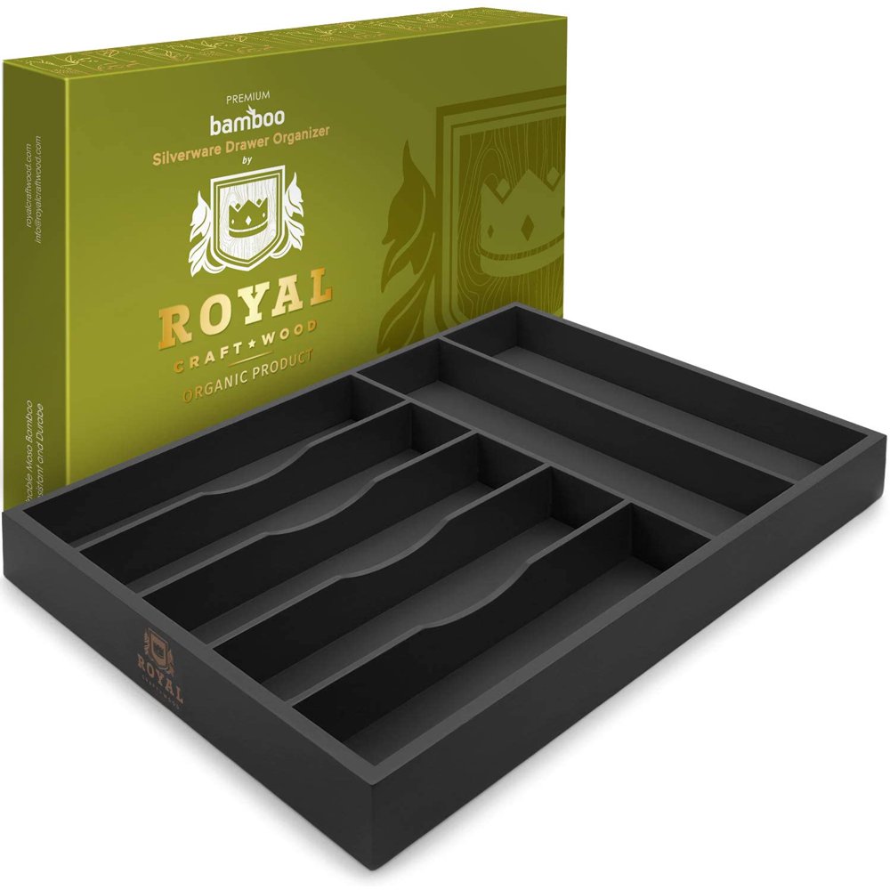 Bamboo Kitchen Drawer Organizer Silverware Organizer/Utensil Holder