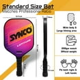 thumbnail image 2 of Pickleball Paddle 1 Racket With Half Cover, Performance Lightweight Pickle Bat Racket, Polypropylene Honeycomb Core & Cushion Comfort Grip (16mm, Latitude Pink), 2 of 5