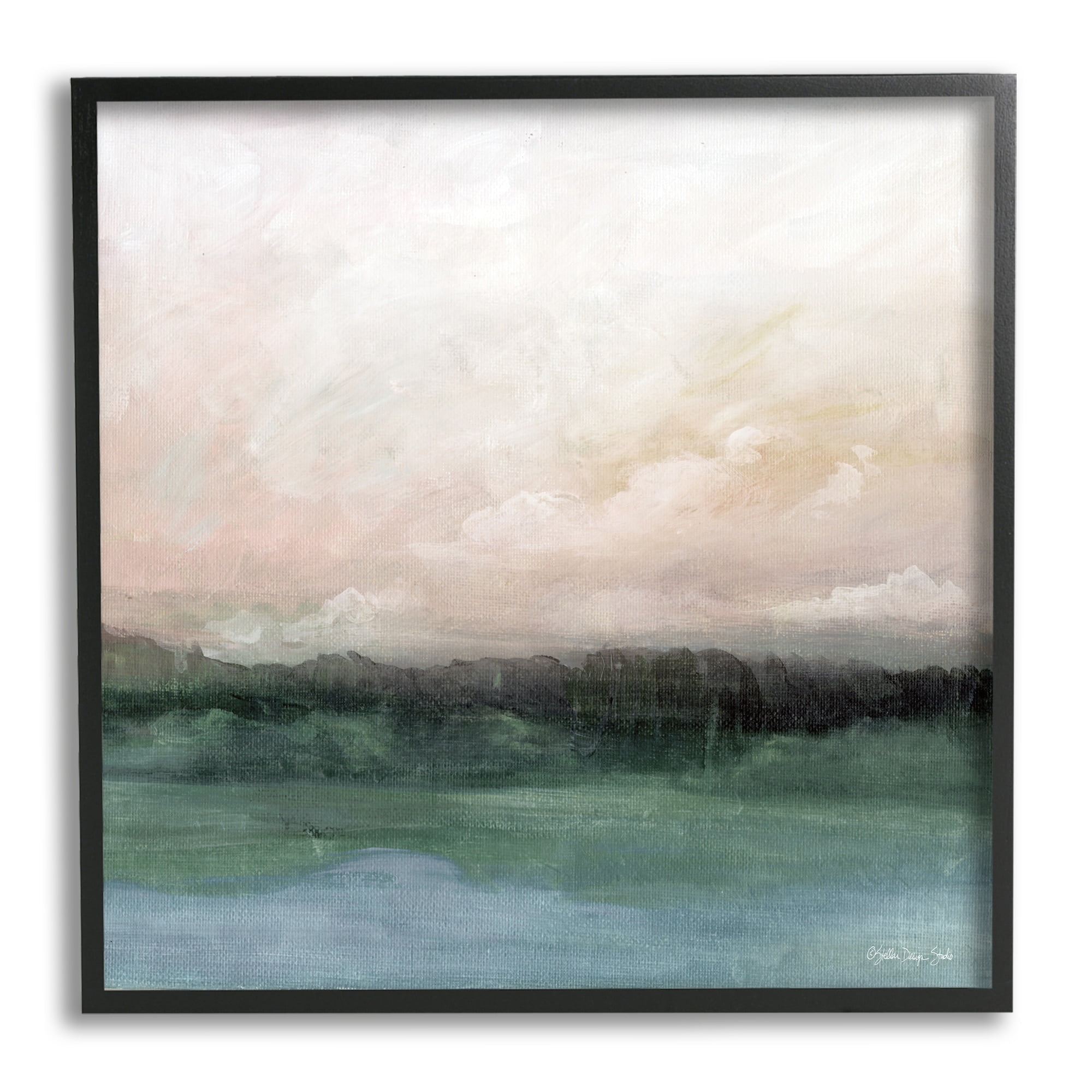 Stupell Industries Rocky Sea Scenic View Impressionist Sublime Cloudy Skies,12 x 12, Design by Stellar Design Studio