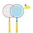 thumbnail image 5 of 1Pair Professional Double Badminton Racquet Set Light Weight Shuttlecocks Racquet for Outdoor Backyard Games Enduring, 5 of 8