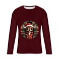 thumbnail image 4 of Blusas y camisas de manga larga y cuello redondo para hombre, informales, con estampado navideño, deportivas, de poliéster., 4 of 5
