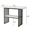 thumbnail image 4 of Hassch 42.1" Console Entryway Table, 2-Tier Industrial Narrow Sofa Table with Storage Shelves for Hallway, Living Room, Bedroom, Foyer, Corridor, Office, Black and White, 4 of 8