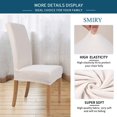 thumbnail image 3 of Velvet Stretch Dining Room Chair Covers Soft Removable Dining Chair Slipcovers Set of 2, Dawn, 3 of 7