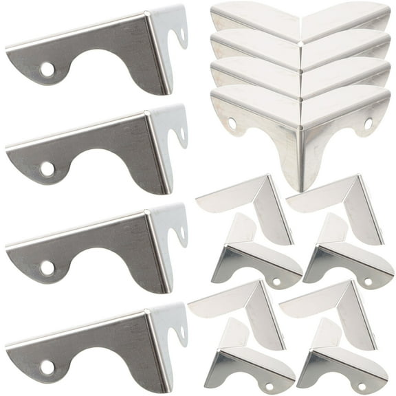 PBPBOX Corner Decorative Silver Iron Corner Protectors 16pcs