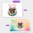 thumbnail image 2 of Happy Easter Brussels Griffon with Bunny Ear Headband and Flowers 7x5in Folded Greeting Card Griff Dog Lover Single Note Card with Envelope - 13001, 2 of 5